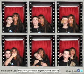Missy Ward and her son Alex in the ShareASalePhotoBooth